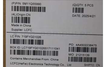 Lenovo 5M11Q55990 MECH_ASM GRP_KBD_BZL_RUS_WL_DB_LTN