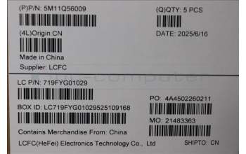 Lenovo 5M11Q56009 MECH_ASM GRP_KBD_BZL_ENG_WW_DB_CHY
