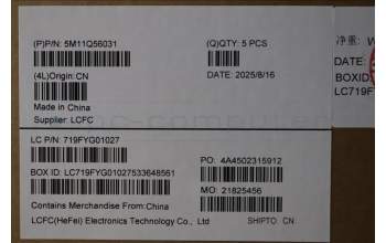 Lenovo 5M11Q56031 MECH_ASM GRP_KBD_BZL_SWS_WW_DB_CHY