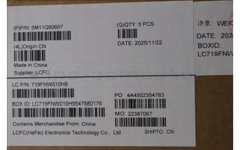 Lenovo 5M11Q60607 MECH_ASM BL KB BK FRA CHY