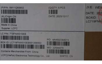 Lenovo 5M11Q60652 MECH_ASM BL KB BK NOR LTN