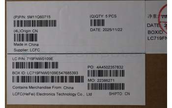 Lenovo 5M11Q60715 MECH_ASM BL KB BK SC ARA CHY