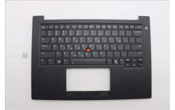 Lenovo 5M11Q60807 C-Cover with keyboard, Greek, Black, Backlight, Smart Card Reader, US