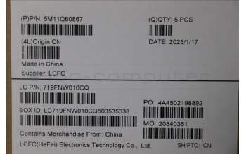 Lenovo 5M11Q60867 MECH_ASM BL KB BK SC SWS CHY