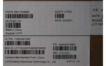 Lenovo 5M11R38869 MECH_ASM GRP_KBD_BZL_GRE_WL_LG_CHY