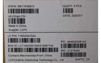 Lenovo 5M11R38972 MECH_ASM GRP_KBD_BZL_SPA_WL_LG_LTN