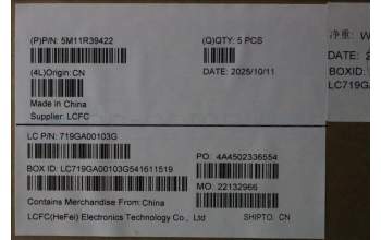 Lenovo 5M11R39422 MECH_ASM GRP_KBD_BZL_FRA_WW_LG_CHY