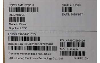 Lenovo 5M11R39514 MECH_ASM GRP_KBD_BZL_ITA_WW_LG_LTN