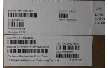 Lenovo 5M11R87927 MECH_ASM GRP_KBD_BZL_ARA_WL_BKGY_LTN