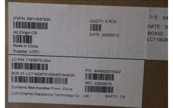 Lenovo 5M11R87935 MECH_ASM GRP_KBD_BZL_EUROENG_WL_BKGY_LTN