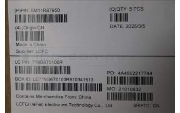 Lenovo 5M11R87950 MECH_ASM GRP_KBD_BZL_POR_WL_BKGY_LTN