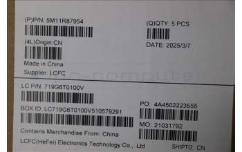 Lenovo 5M11R87954 MECH_ASM GRP_KBD_BZL_SWE/FIN_WL_BKGY_LTN