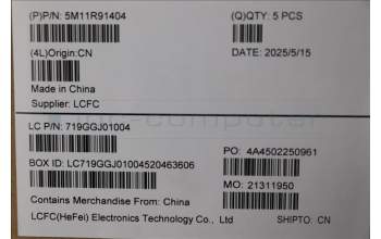 Lenovo 5M11R91404 MECH_ASM BL KB GY FPR ARA LTN