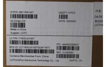 Lenovo 5M11R91427 MECH_ASM BL KB GY FPR GER CHY