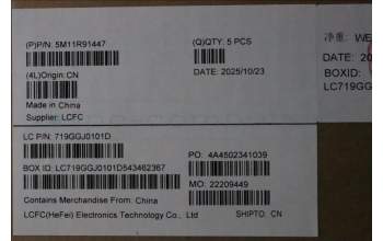 Lenovo 5M11R91447 MECH_ASM BL KB GY FPR NOR CHY