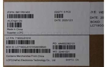 Lenovo 5M11R91453 MECH_ASM BL KB GY FPR RUS CHY