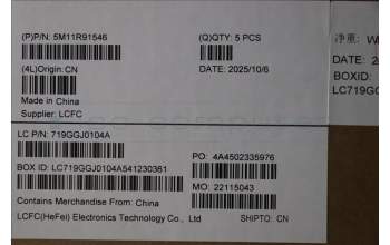 Lenovo 5M11R91546 MECH_ASM BL KB GY FPR WW UK LTN