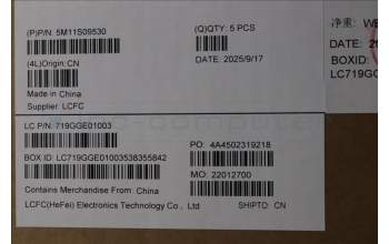 Lenovo 5M11S09530 MECH_ASM BL KB BK ARA CHY