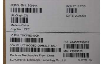 Lenovo 5M11S09544 MECH_ASM BL KB BK ENG CHY