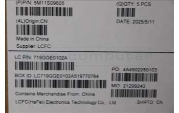 Lenovo 5M11S09605 MECH_ASM BL KB BK WW ARA LTN