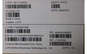 Lenovo 5M11S09629 MECH_ASM BL KB BK WW GER LTN