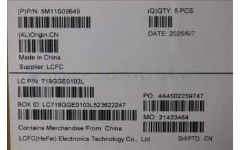 Lenovo 5M11S09649 MECH_ASM BL KB BK WW NOR LTN