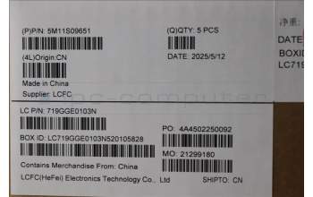 Lenovo 5M11S09651 MECH_ASM BL KB BK WW NORDIC LTN