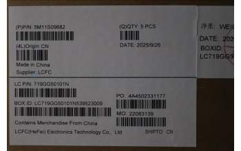 Lenovo 5M11S09682 MECH_ASM FRU KBD W/C BEL (CHY) UK BK