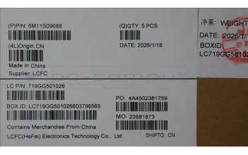 Lenovo 5M11S09688 MECH_ASM FRU KBD W/C FRA (CHY) UK BK