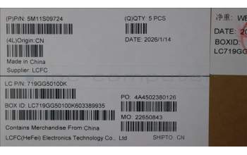 Lenovo 5M11S09724 C-Abdeckung mit Tastatur, Bulgarisch, schwarz, GB