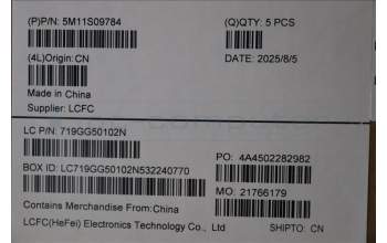 Lenovo 5M11S09784 C-Abdeckung mit Tastatur, Hebräisch, schwarz, Hintergrundbeleuchtung