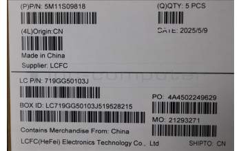 Lenovo 5M11S09818 C-Abdeckung mit Tastatur, Skandinavien, schwarz, Hintergrundbeleuchtung