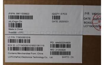 Lenovo 5M11S09822 MECH_ASM FRU KBD W/C SWS BL (SRX) UK BK