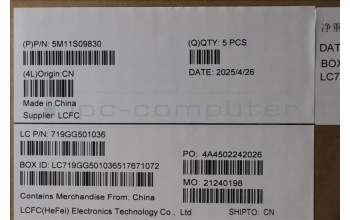 Lenovo 5M11S09830 C-Abdeckung mit Tastatur, Englisch (GB), schwarz, Hintergrundbeleuchtung