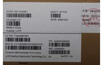 Lenovo 5M11S09881 Kun 1.0 IRL POWER_BTN W FPR GY