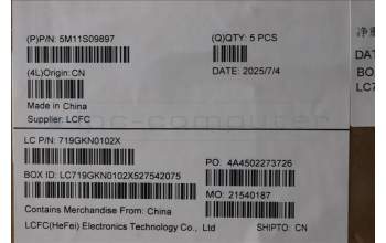 Lenovo 5M11S09897 MECH_ASM FRU IRL KBD W/C GER (SRX) UK BK