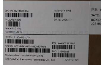 Lenovo 5M11S09904 C-Cover with keyboard, Italian, Black, UK