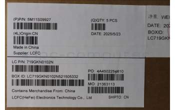 Lenovo 5M11S09927 MECH_ASM FRU KBD W/C EURO ENG(SRX)US BK