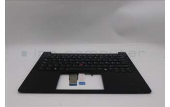 Lenovo 5M11S09964 C-Abdeckung mit Tastatur, Belgisch, schwarz, Hintergrundbeleuchtung, GB