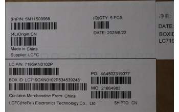 Lenovo 5M11S09968 C-Abdeckung mit Tastatur, Dänisch, schwarz, Hintergrundbeleuchtung, GB