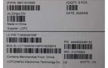 Lenovo 5M11S10040 C-Abdeckung mit Tastatur, Englisch (US, Euro), schwarz, Hintergrundbeleuchtung