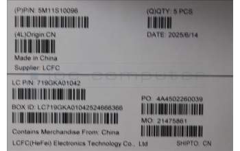 Lenovo 5M11S10096 C-Abdeckung mit Tastatur, Belgisch, schwarz, GB