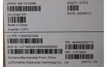 Lenovo 5M11S10098 C-Abdeckung mit Tastatur, Dänisch, schwarz, GB