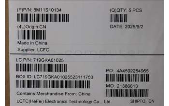 Lenovo 5M11S10134 C-Abdeckung mit Tastatur, Englisch (US, Euro), schwarz