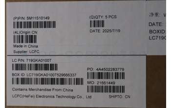 Lenovo 5M11S10149 C-Abdeckung mit Tastatur, Portugiesisch (Brasilien), schwarz, GB