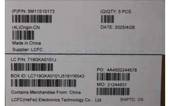 Lenovo 5M11S10173 C-Abdeckung mit Tastatur, Spanisch, schwarz, Hintergrundbeleuchtung