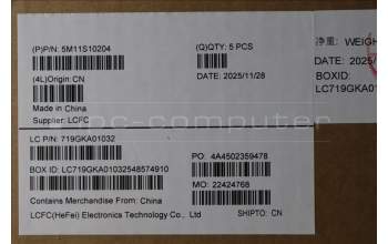 Lenovo 5M11S10204 C-Abdeckung mit Tastatur, Tschechisch/Slowakisch, schwarz, Hintergrundbeleuchtung, GB