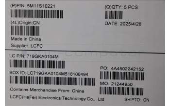 Lenovo 5M11S10221 C-Abdeckung mit Tastatur, Englisch (GB), schwarz, Hintergrundbeleuchtung