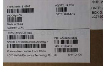 Lenovo 5M11S10263 Lenovo LCD Module, 14\", WUXGA, Non_Touch, Anti-Glare, IPS, 500nit, 100%SRGB, W/RGB+IR Camera