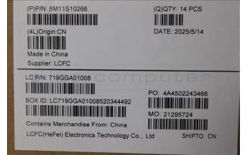 Lenovo 5M11S10266 Lenovo LCD Module, 14\", WUXGA, Touch, Anti-Glare, IPS, 500nit, 100%SRGB, W/8MP+IR Camera